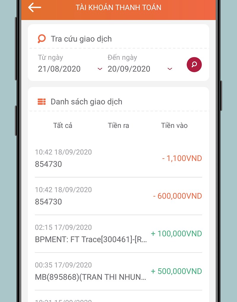Số tham chiếu ngân hàng: Khái niệm và cách kiểm tra 6 lich su giao dich ngan hang agribank