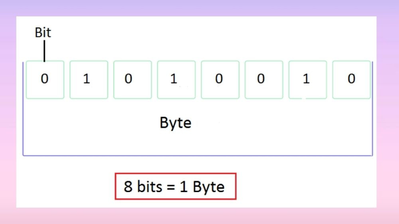 Byte là đơn vị lưu trữ dữ liệu được sử dụng để mô ta dãy số bit cố định