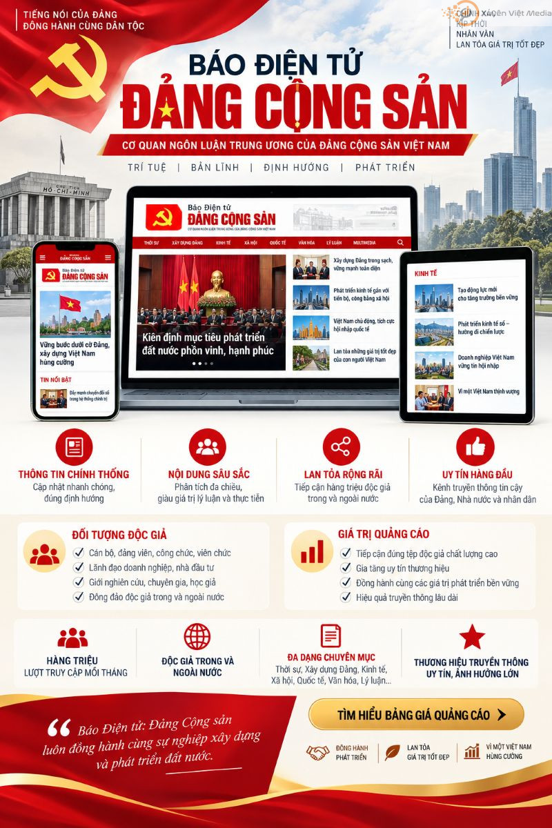 Báo điện tử Đảng Cộng Sản: Bảng giá booking
