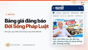 Bảng giá đăng báo Đời sống và Pháp luật
