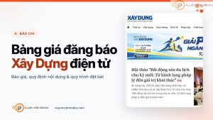 Bảng giá đăng Báo Xây Dựng